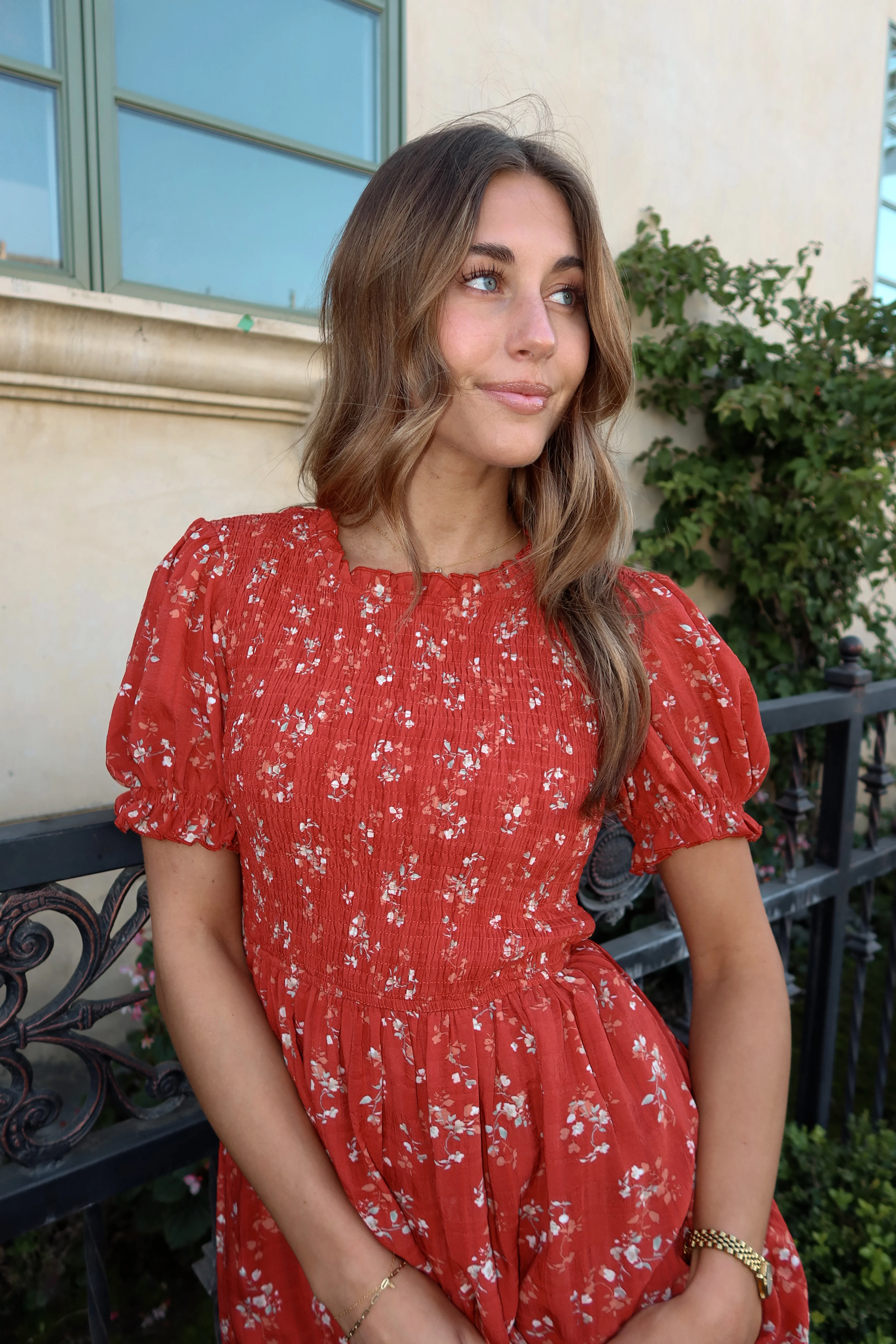 Marigold Smocked Midi - Image 7