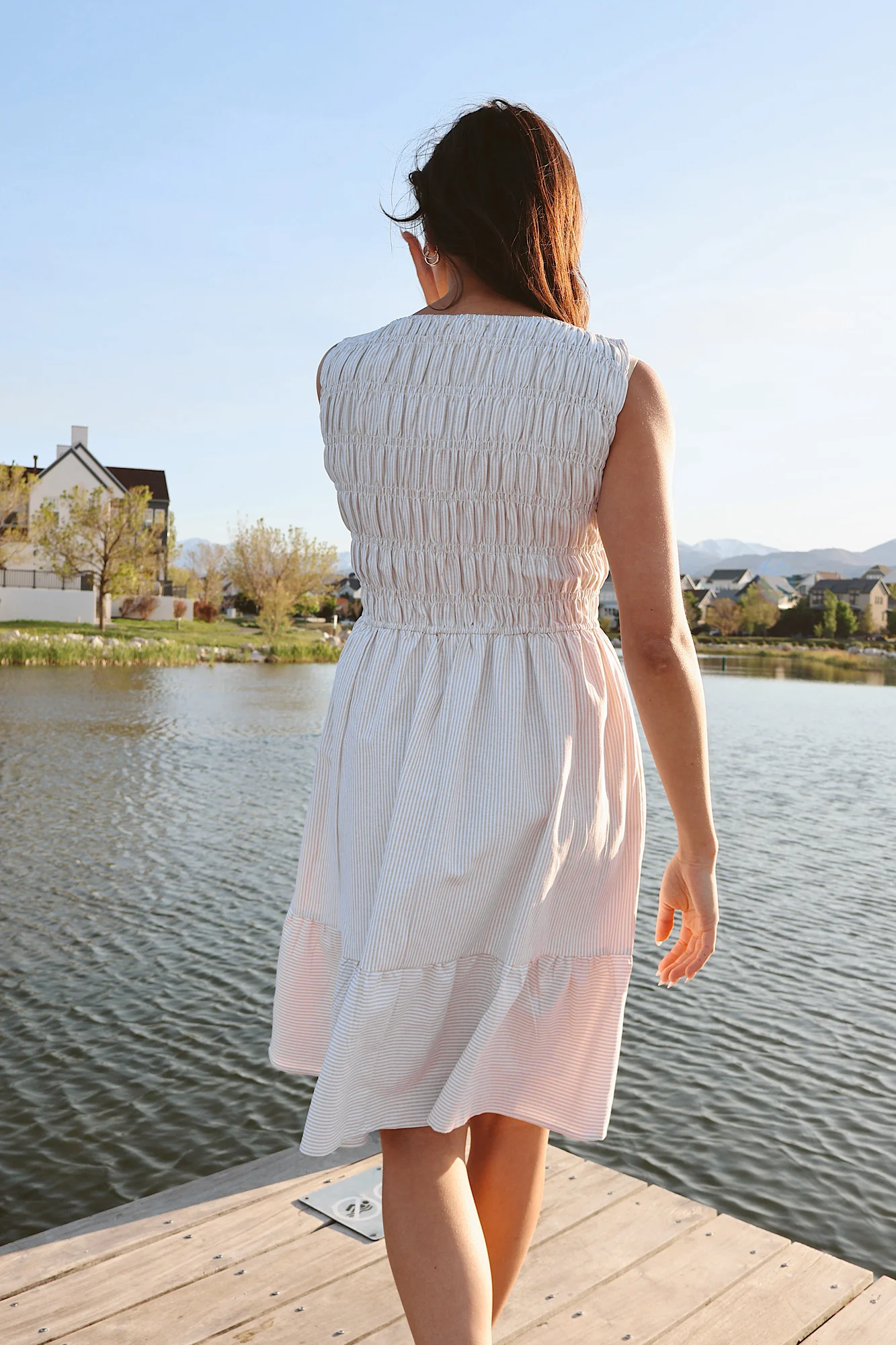 Nantucket Pinstripe Dress - Image 2