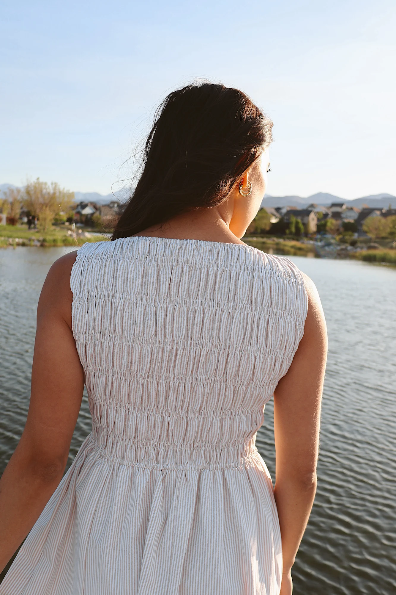 Nantucket Pinstripe Dress - Image 3