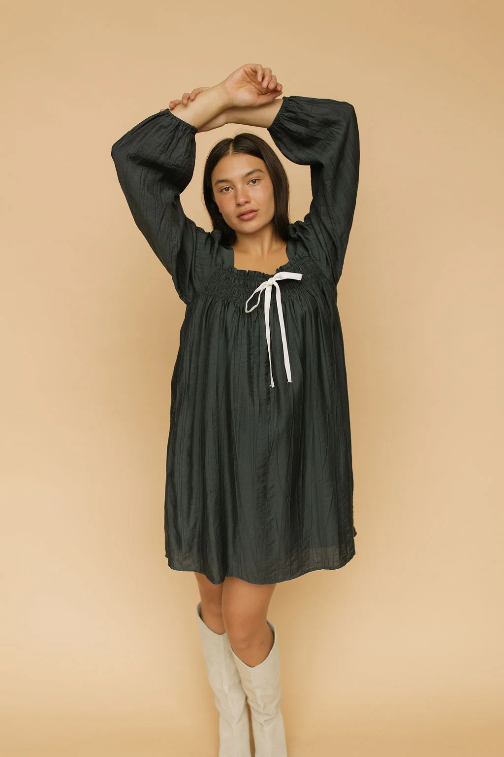 FINAL SALE - Neve Babydoll in Navy - Image 2