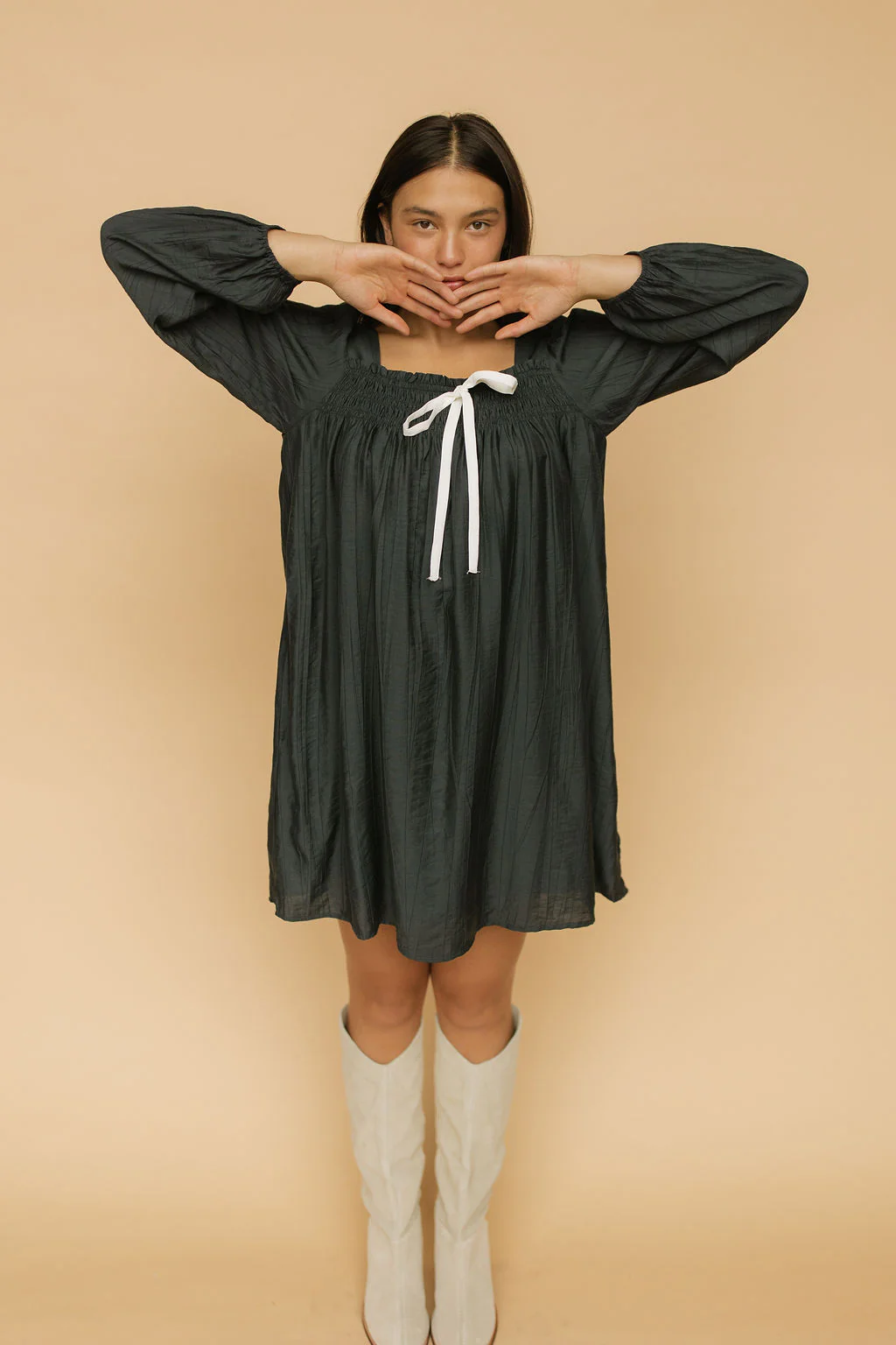FINAL SALE - Neve Babydoll in Navy - Image 3