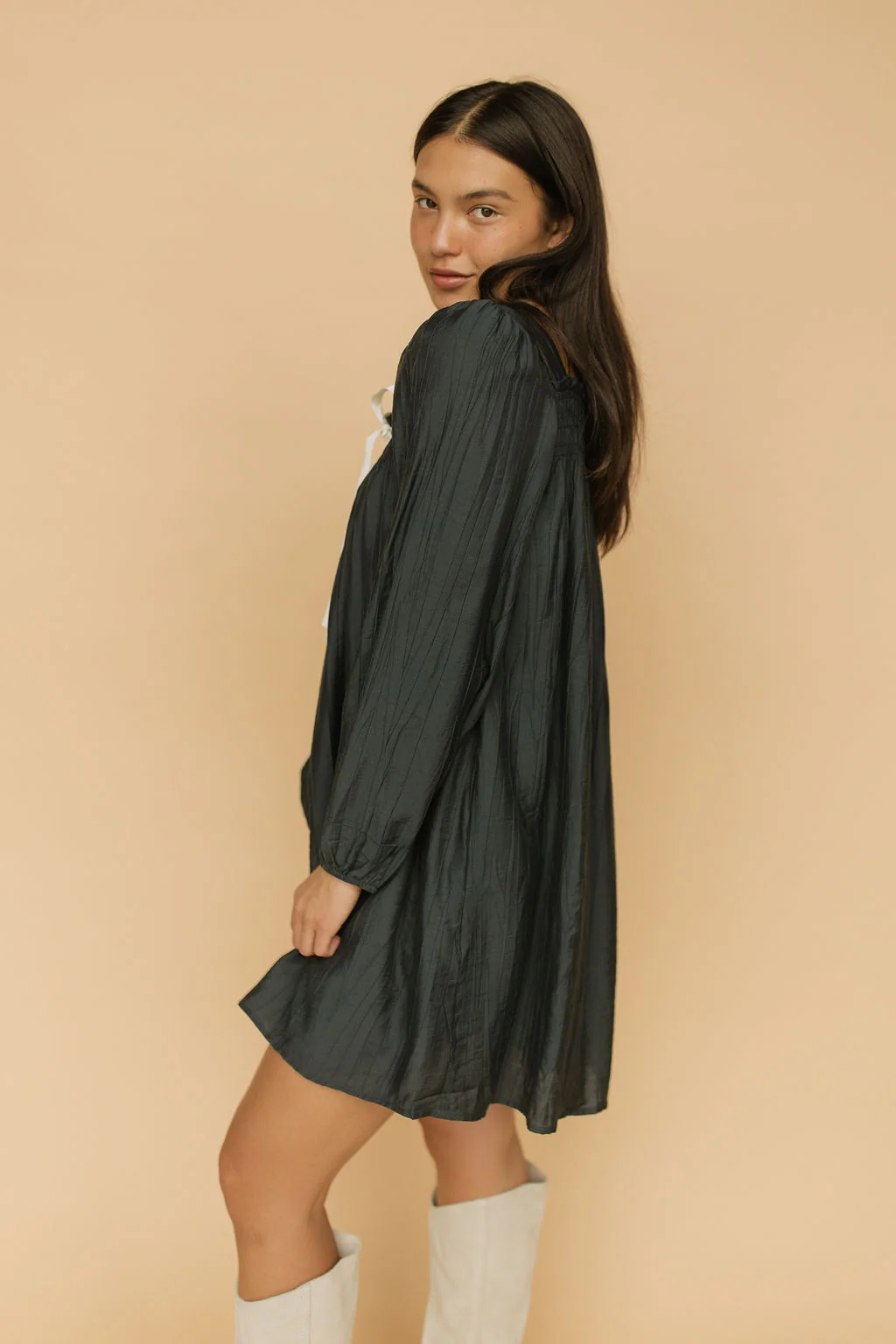 FINAL SALE - Neve Babydoll in Navy - Image 4