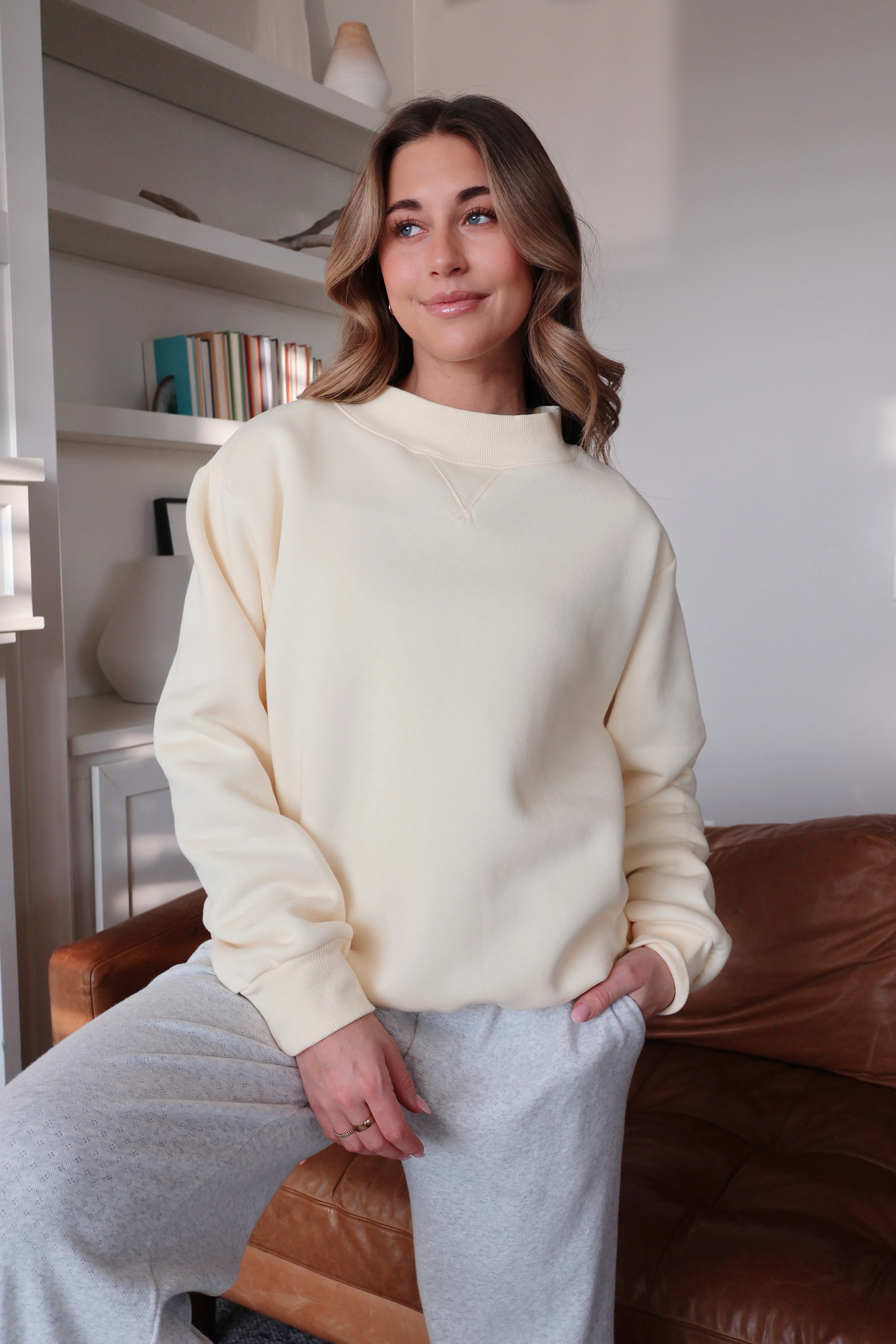 On Repeat Mockneck Pullover in Butter - Image 3