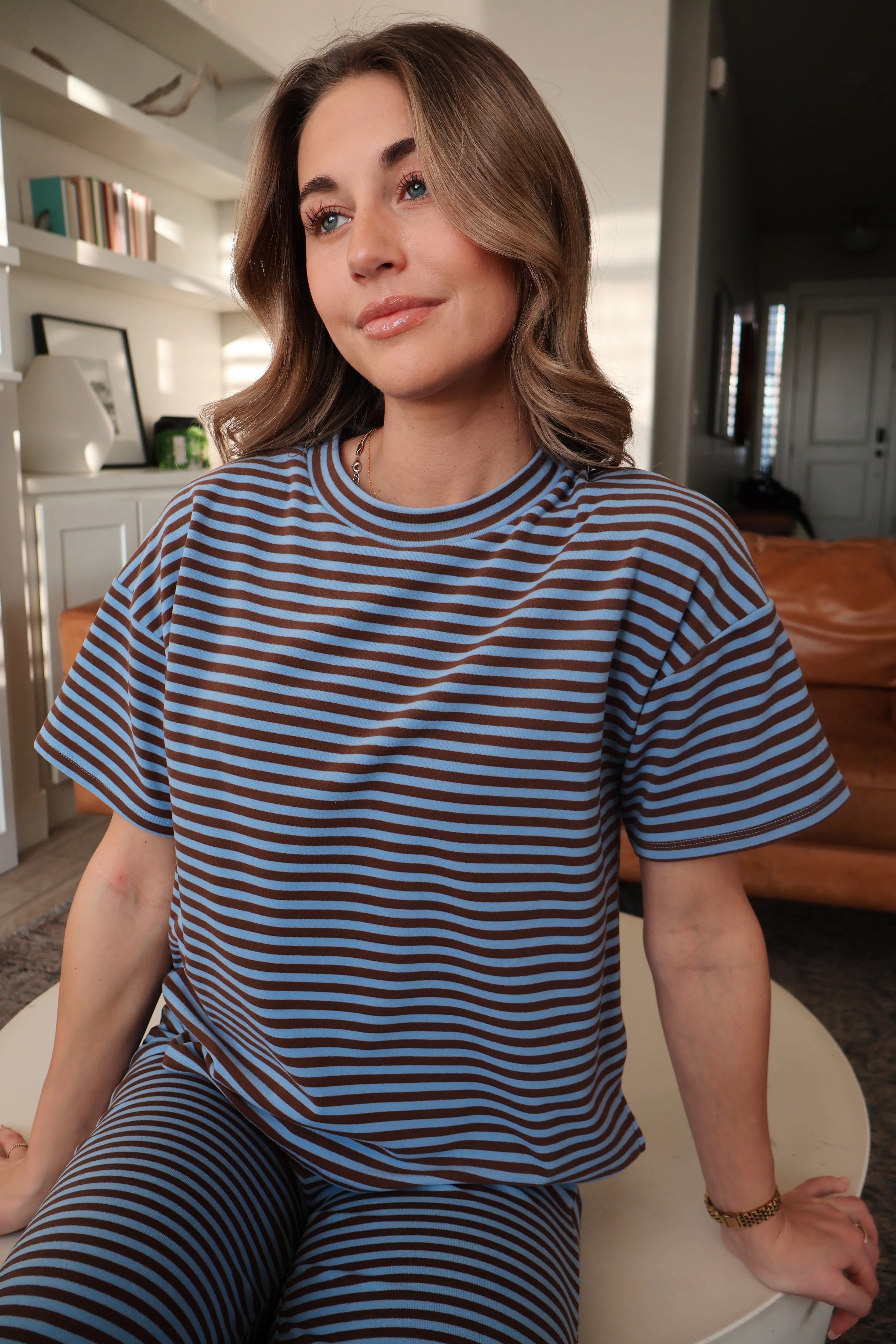 Porter Fleece Stripe Tee - Image 6