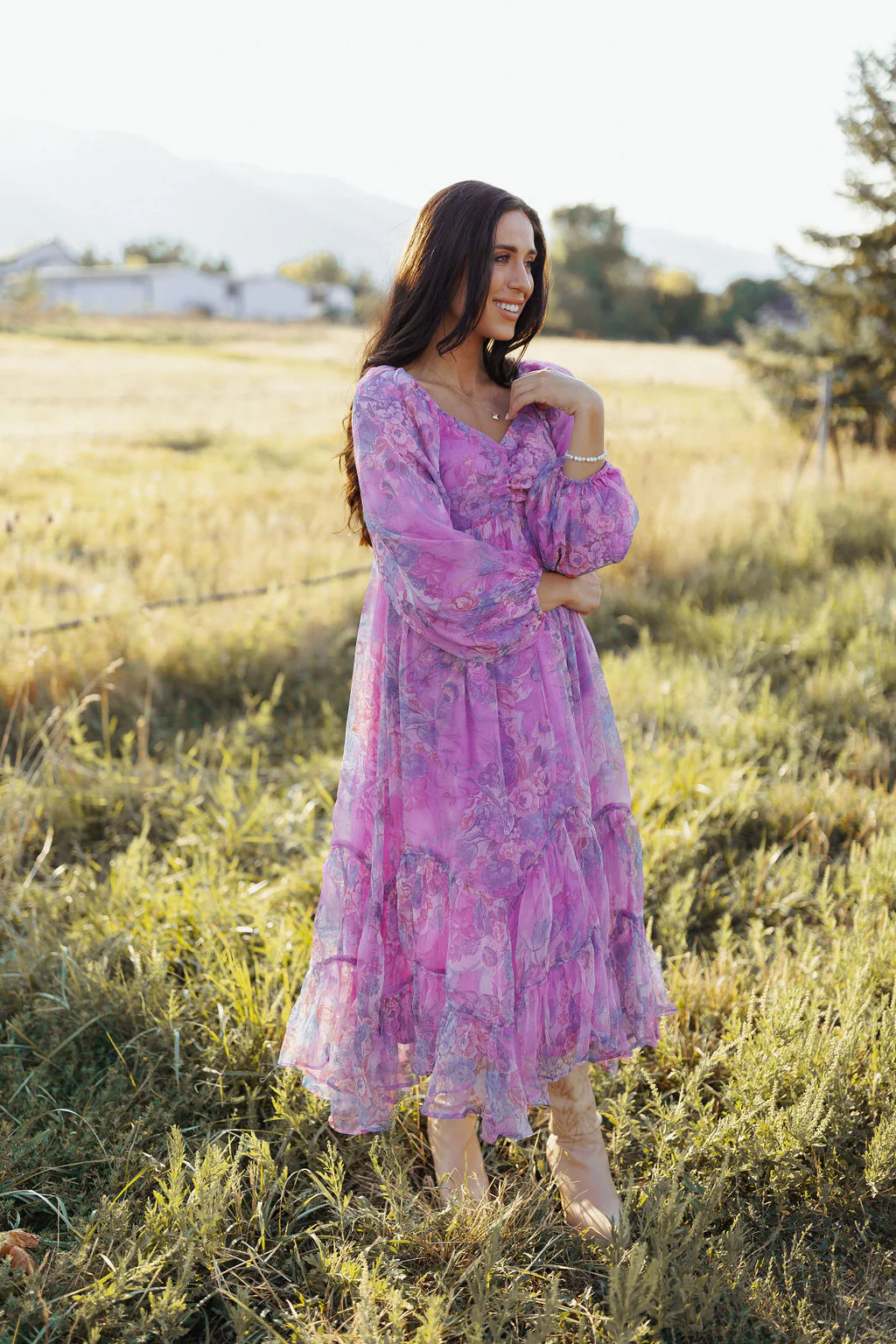 Purple Rain Floral Midi - Image 6