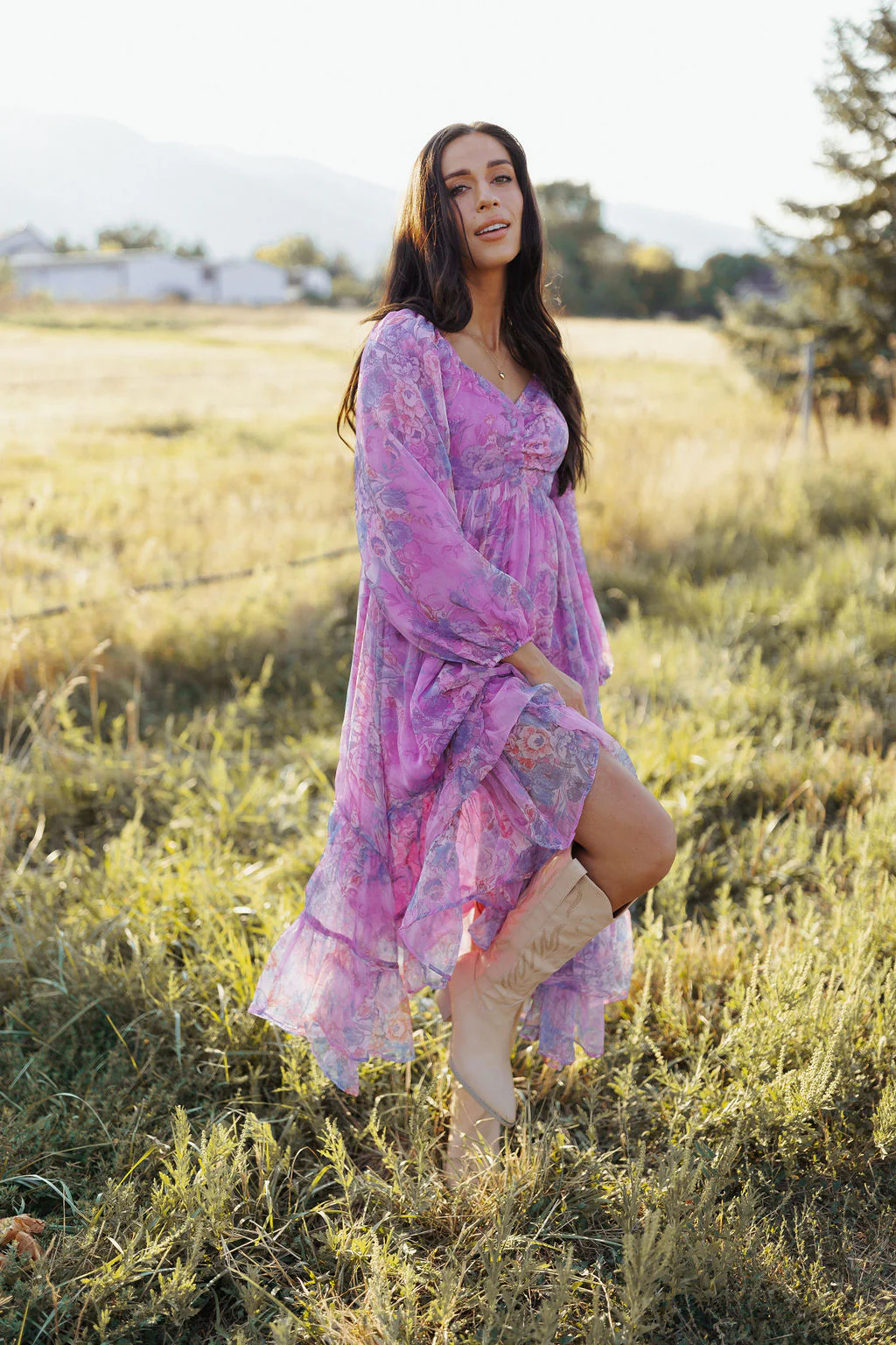 Purple Rain Floral Midi - Image 7