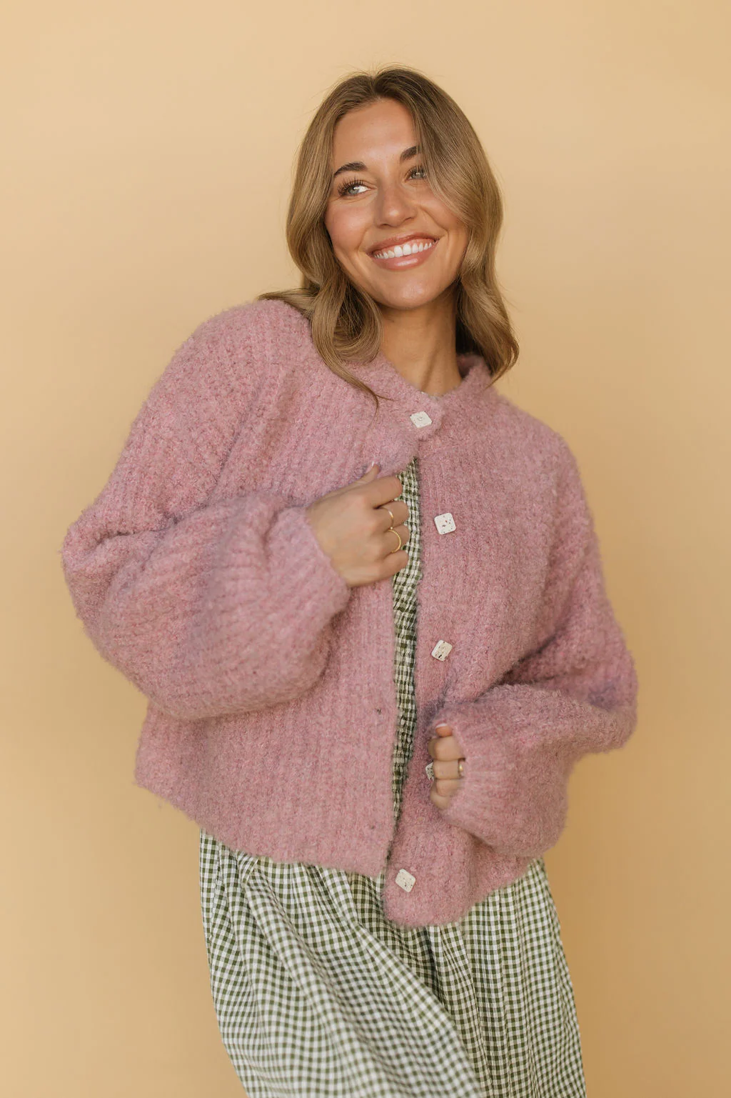 Rachel Cardigan in Mauve