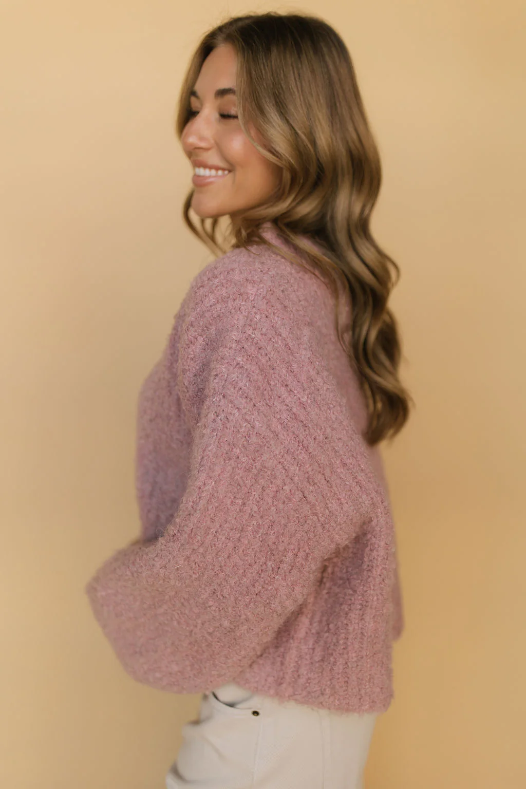 Rachel Cardigan in Mauve - Image 4