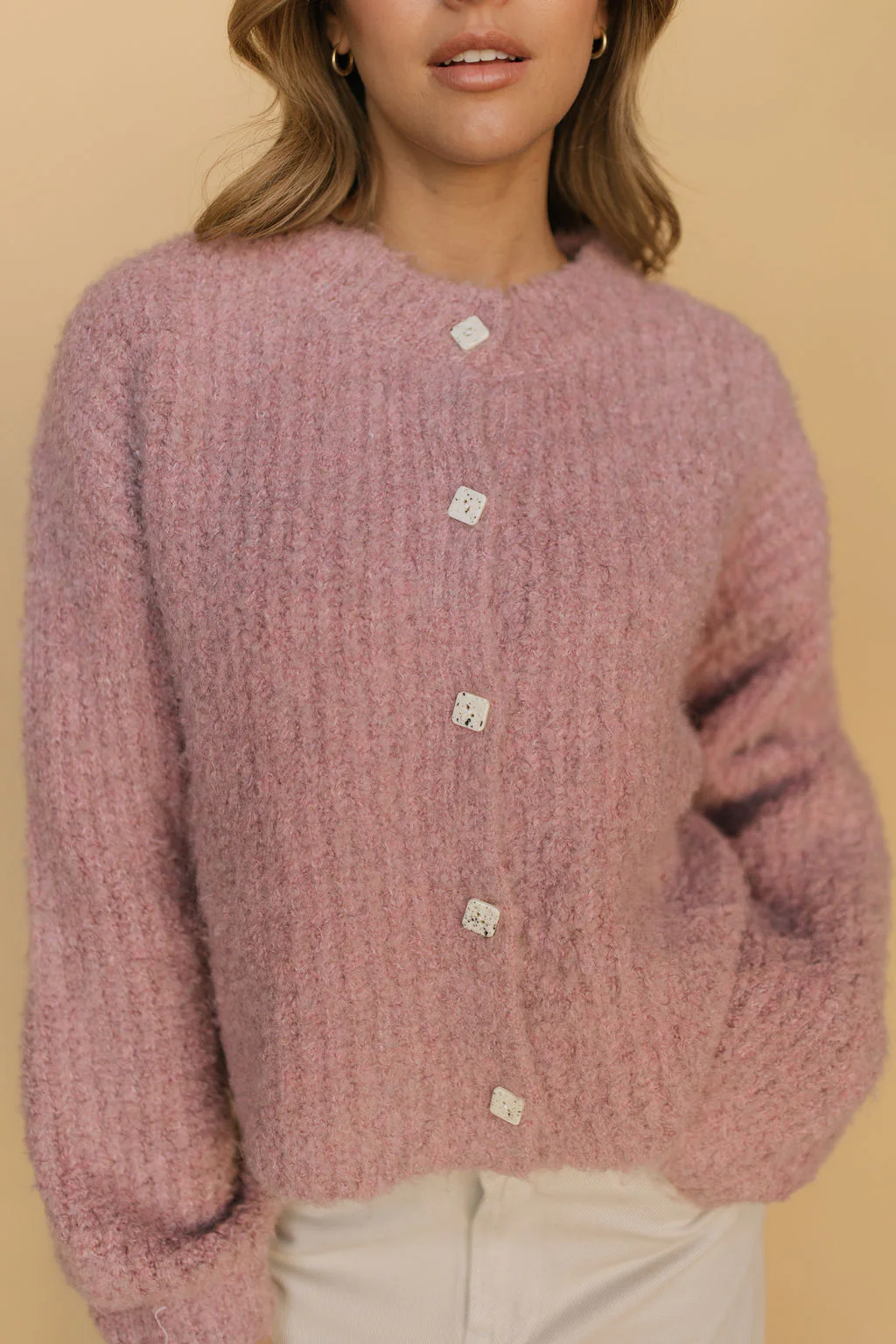 Rachel Cardigan in Mauve - Image 6