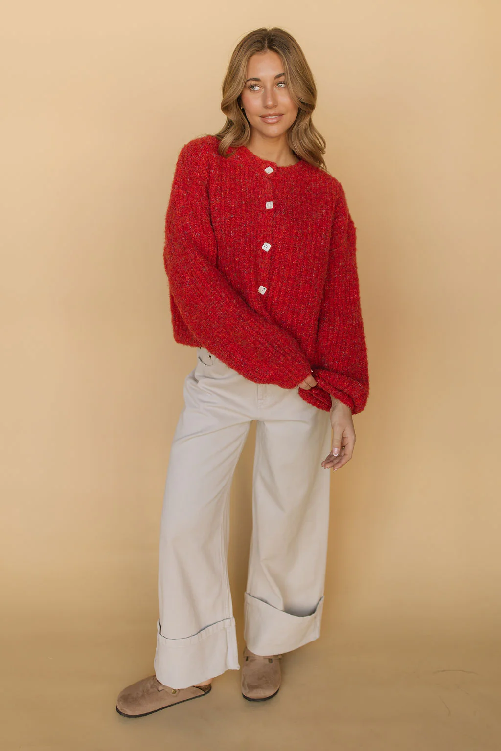 Rachel Cardigan in Red - Image 2