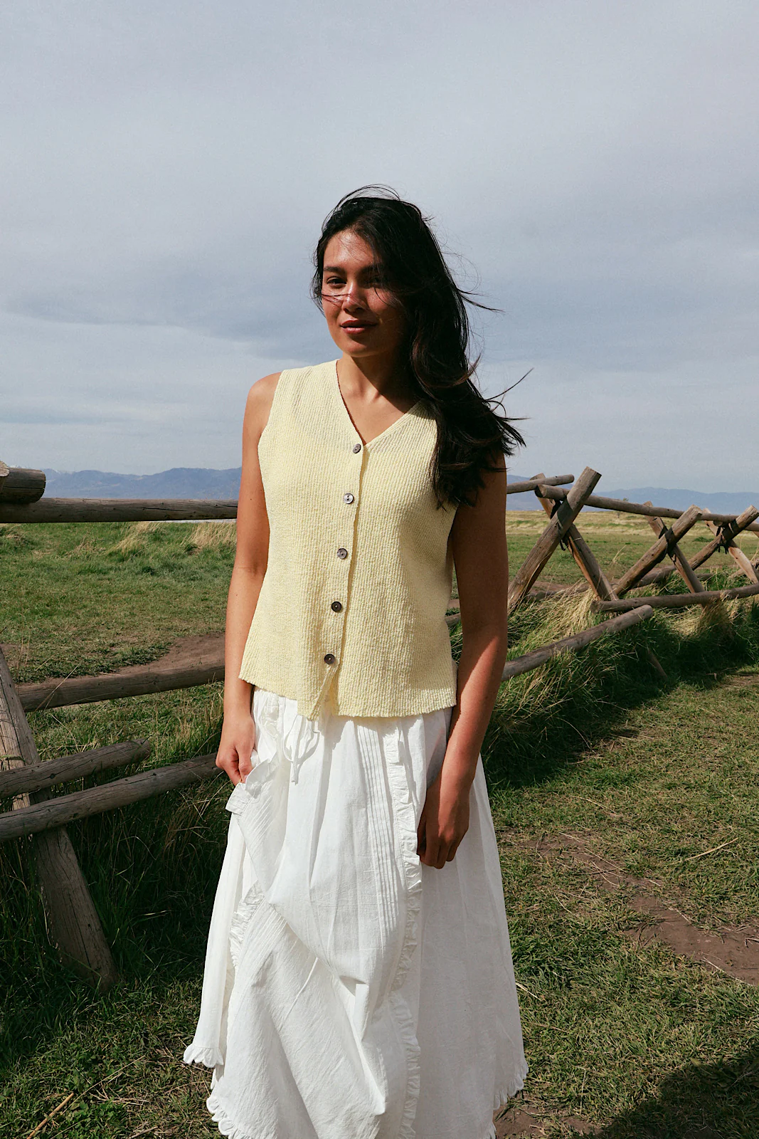 Rae Knit Tank in Butter Yellow - Image 5