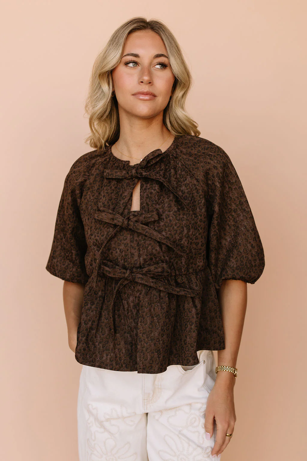 Roxana Leopard Blouse