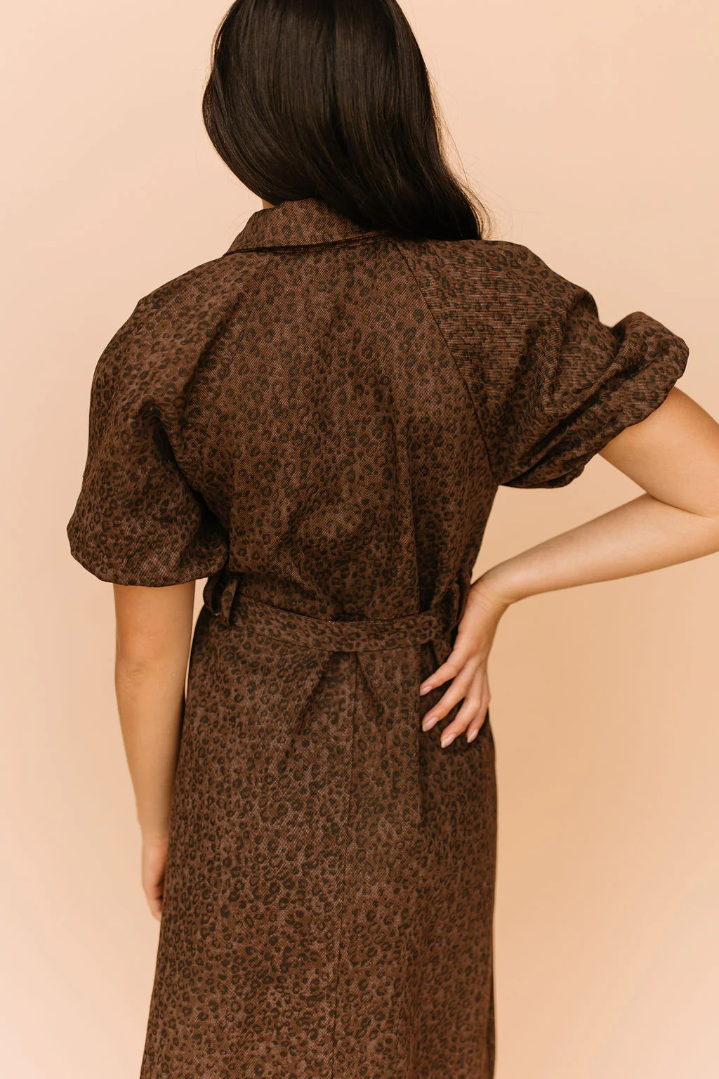 Roxana Leopard Denim Dress - Image 6