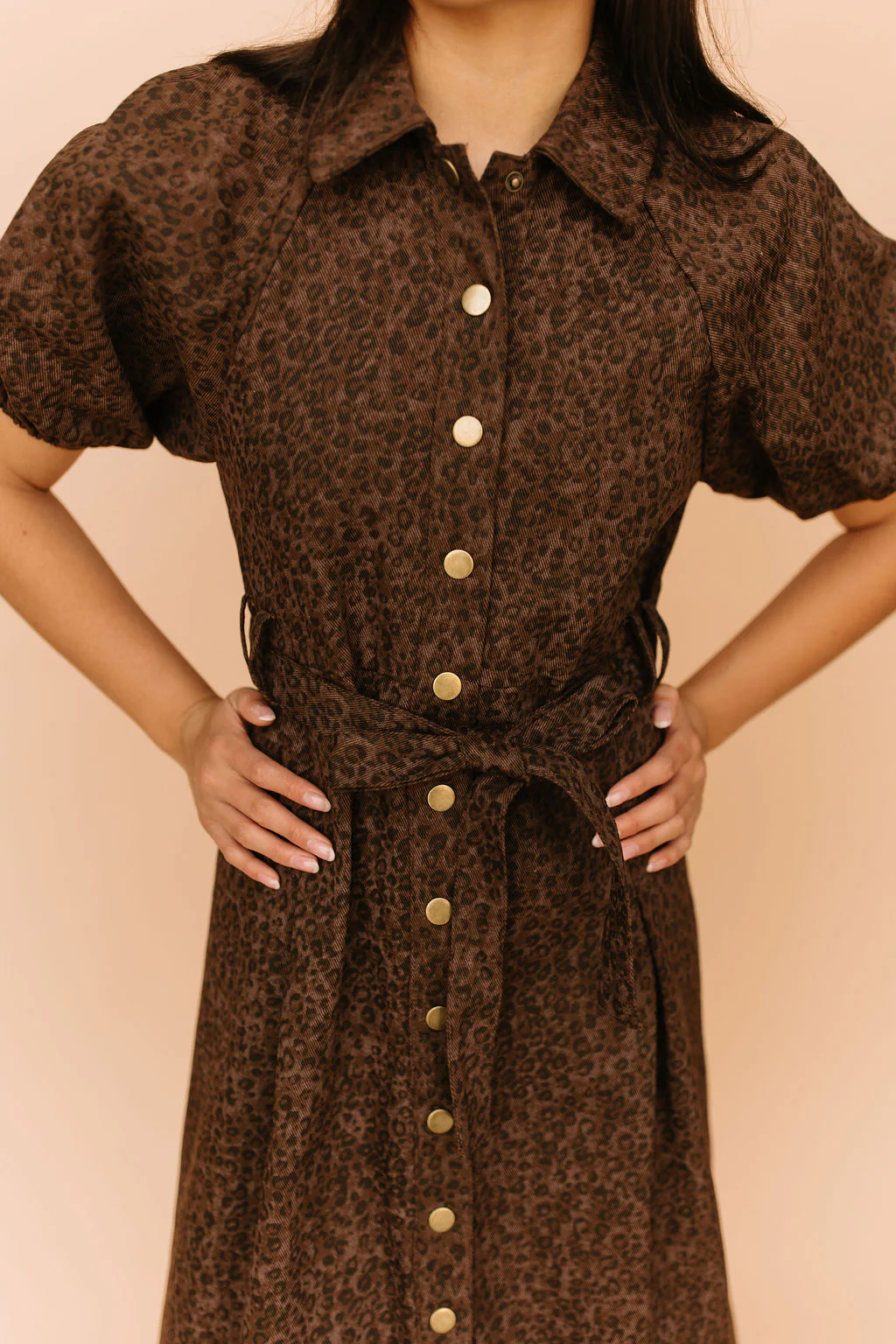 Roxana Leopard Denim Dress - Image 7