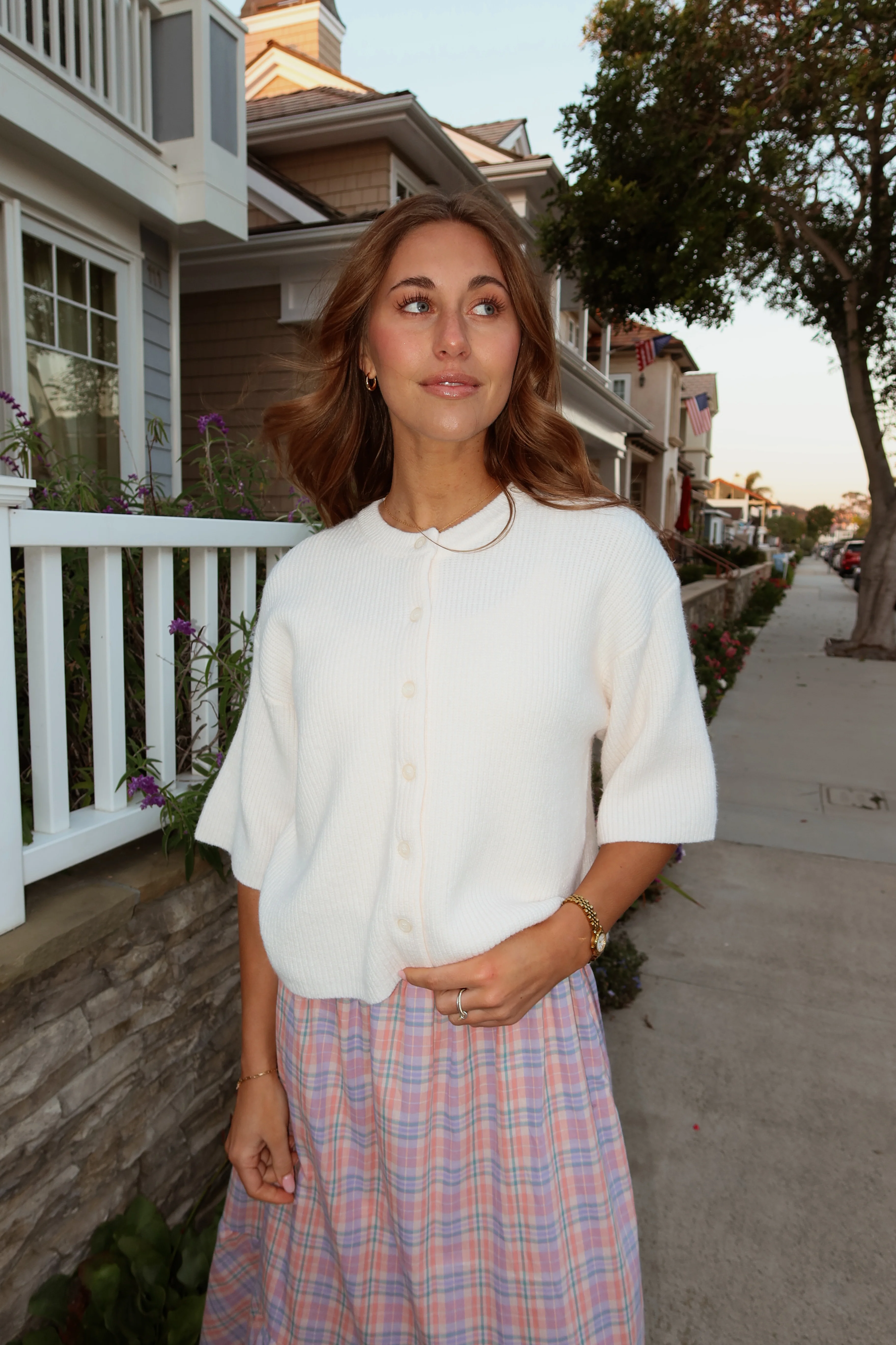 Sadie Cardigan in Ivory