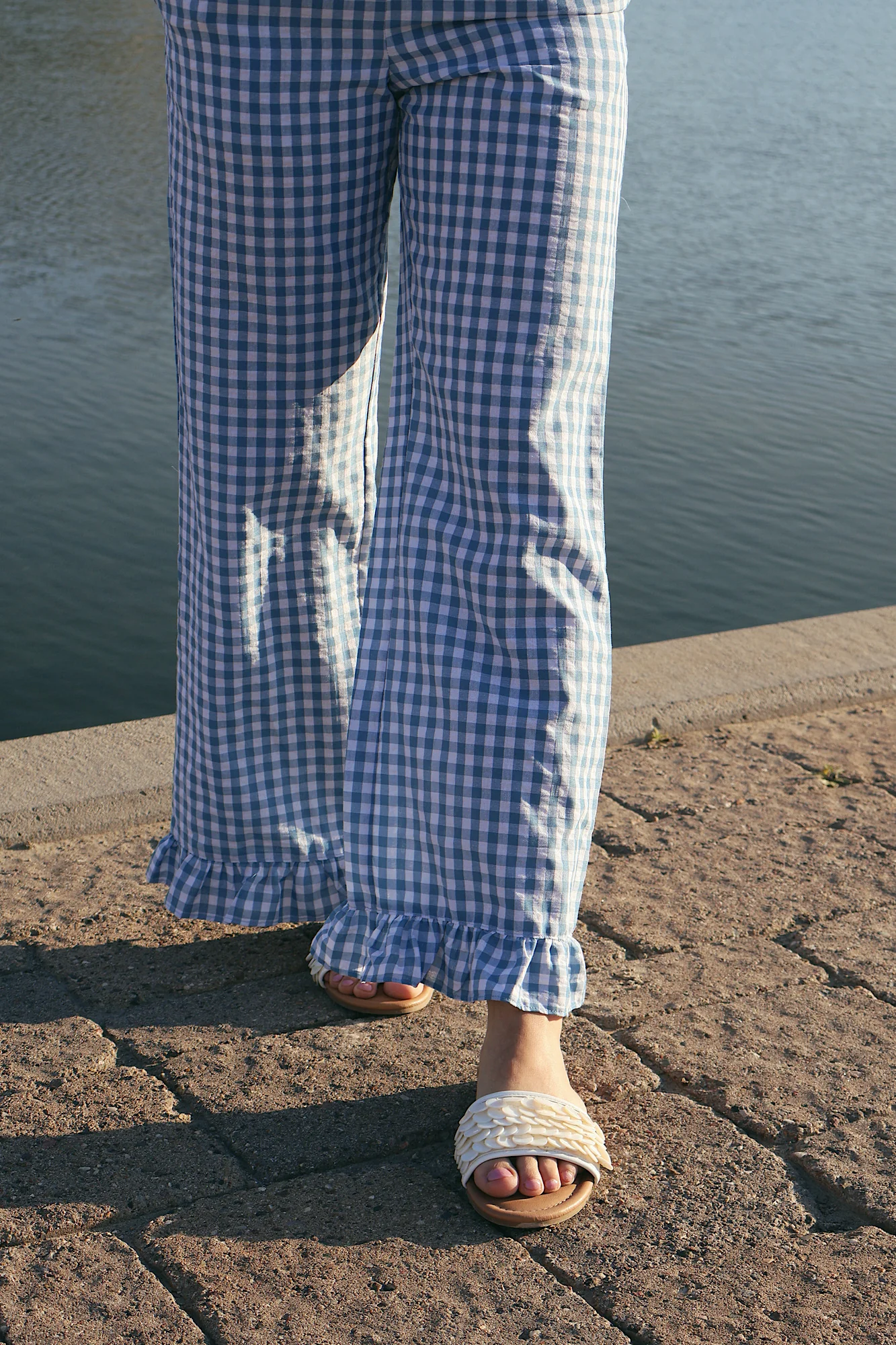 Saltwater Gingham Ruffle Pants - Image 11