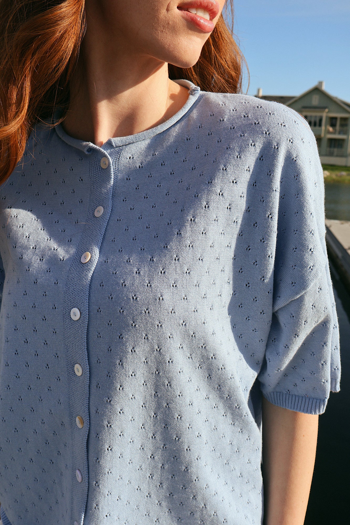 Seaside Sorbet Pointelle Cardigan - Image 10