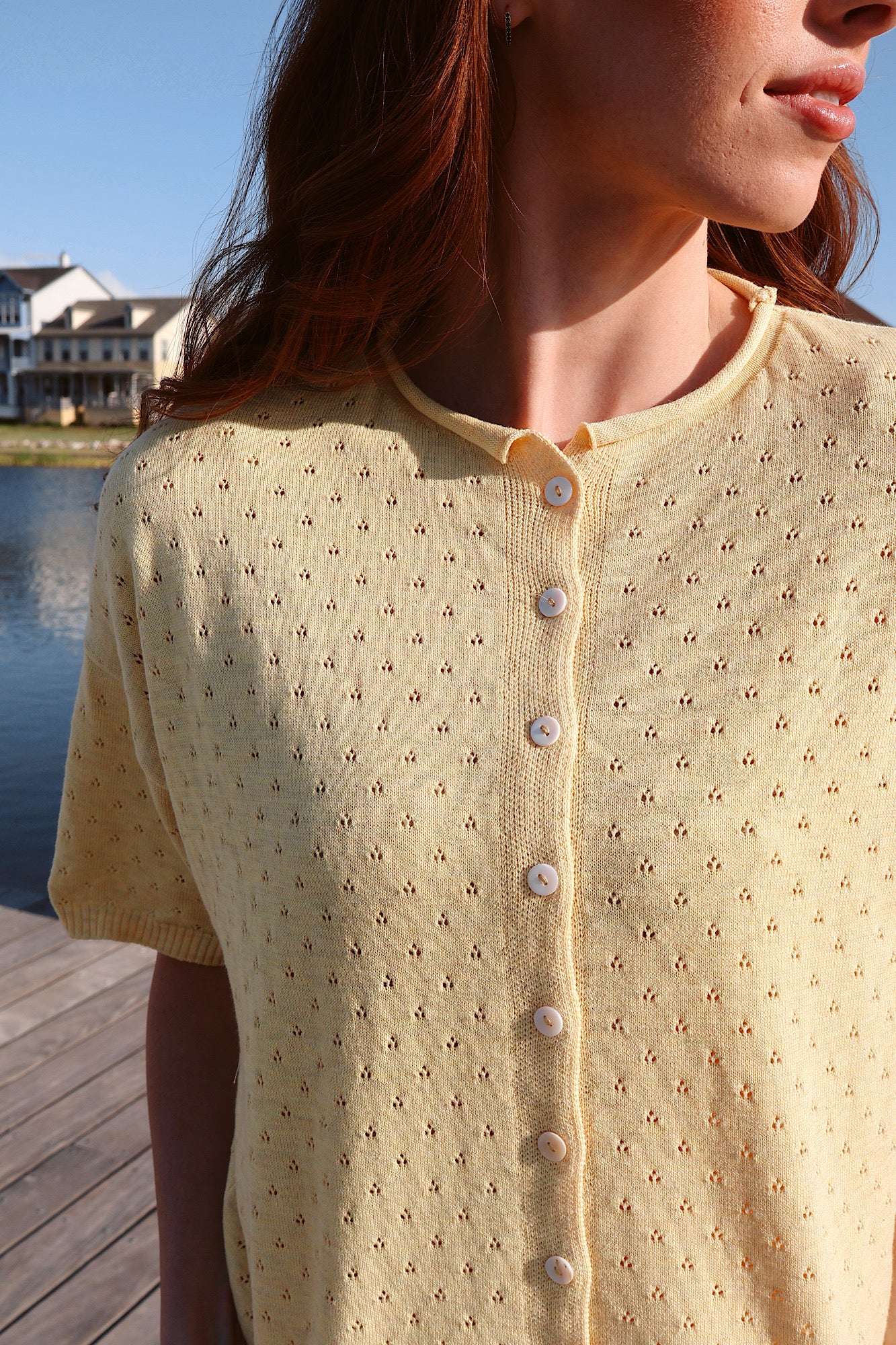Seaside Sorbet Pointelle Cardigan - Image 4