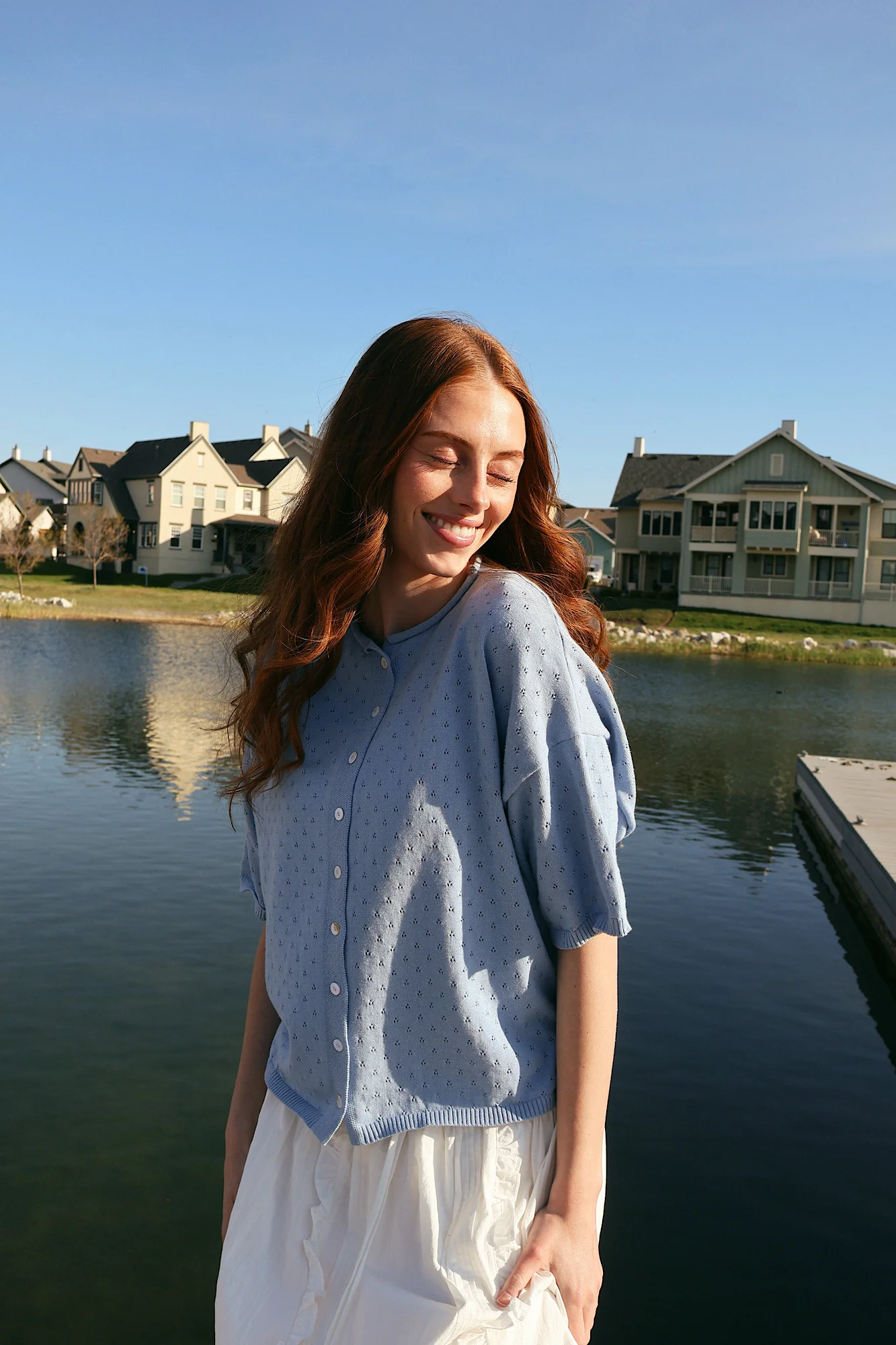 Seaside Sorbet Pointelle Cardigan - Image 8