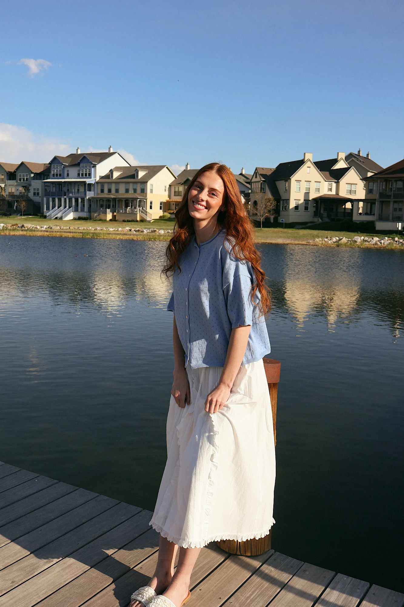 Seaside Sorbet Pointelle Cardigan - Image 9