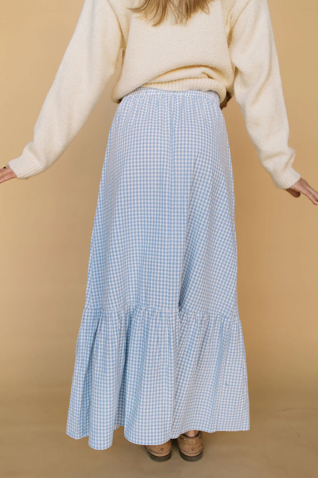 Selene Gingham Skirt in Blue - Image 6