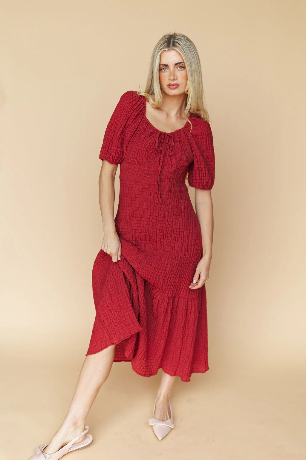 Sophia Midi in Scarlet Red - Image 3