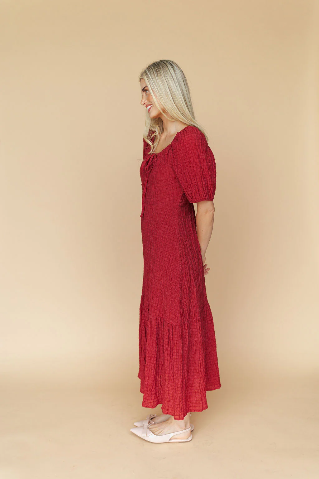 Sophia Midi in Scarlet Red - Image 4