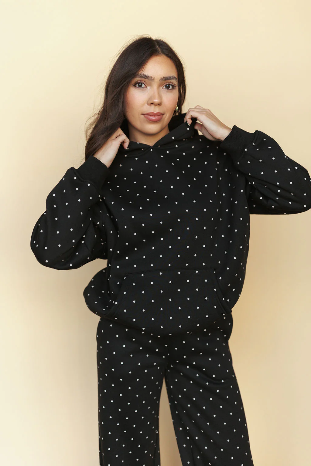 Spot On Polka Dot Hoodie in Black - Image 5