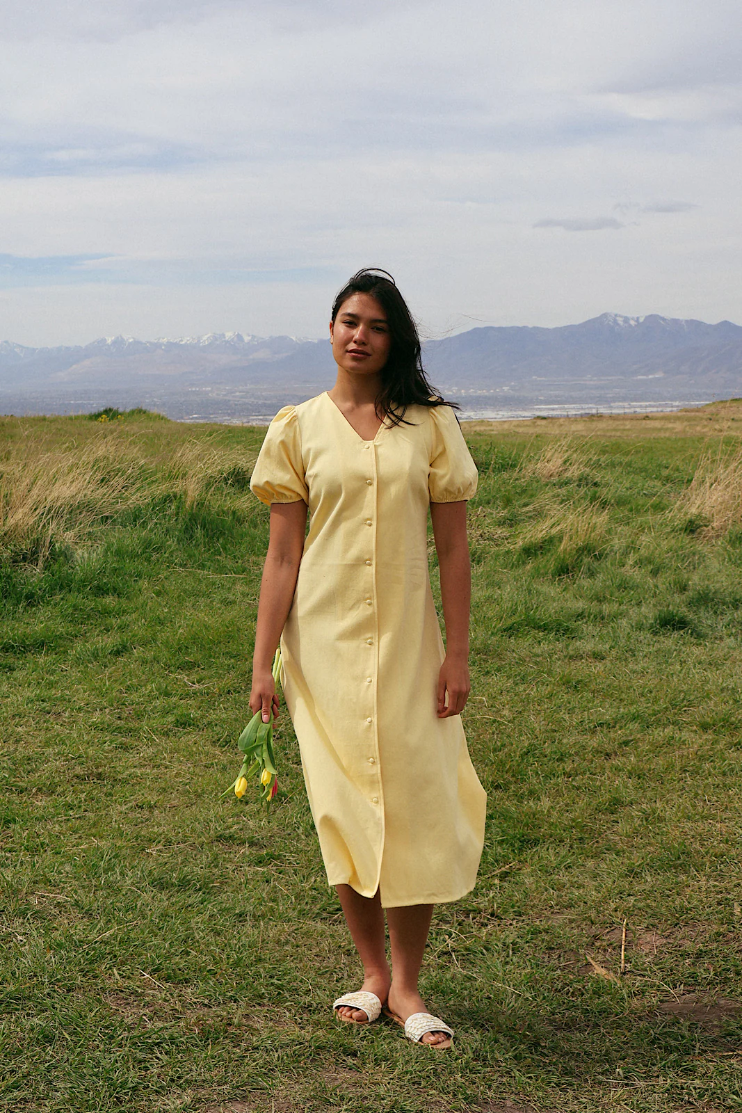 Sunnie Midi in Butter Yellow