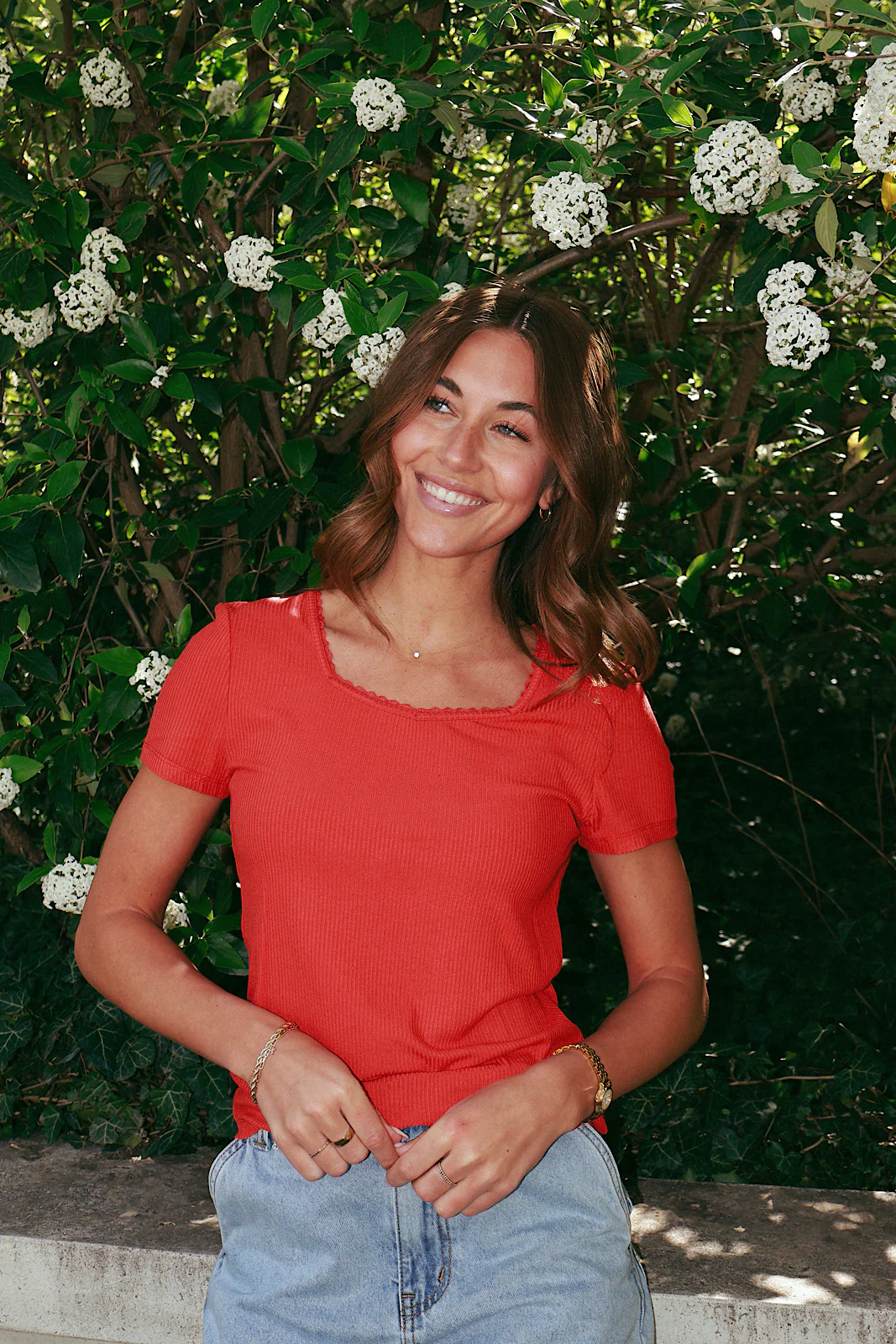 Sweetheart Ribbed Tee