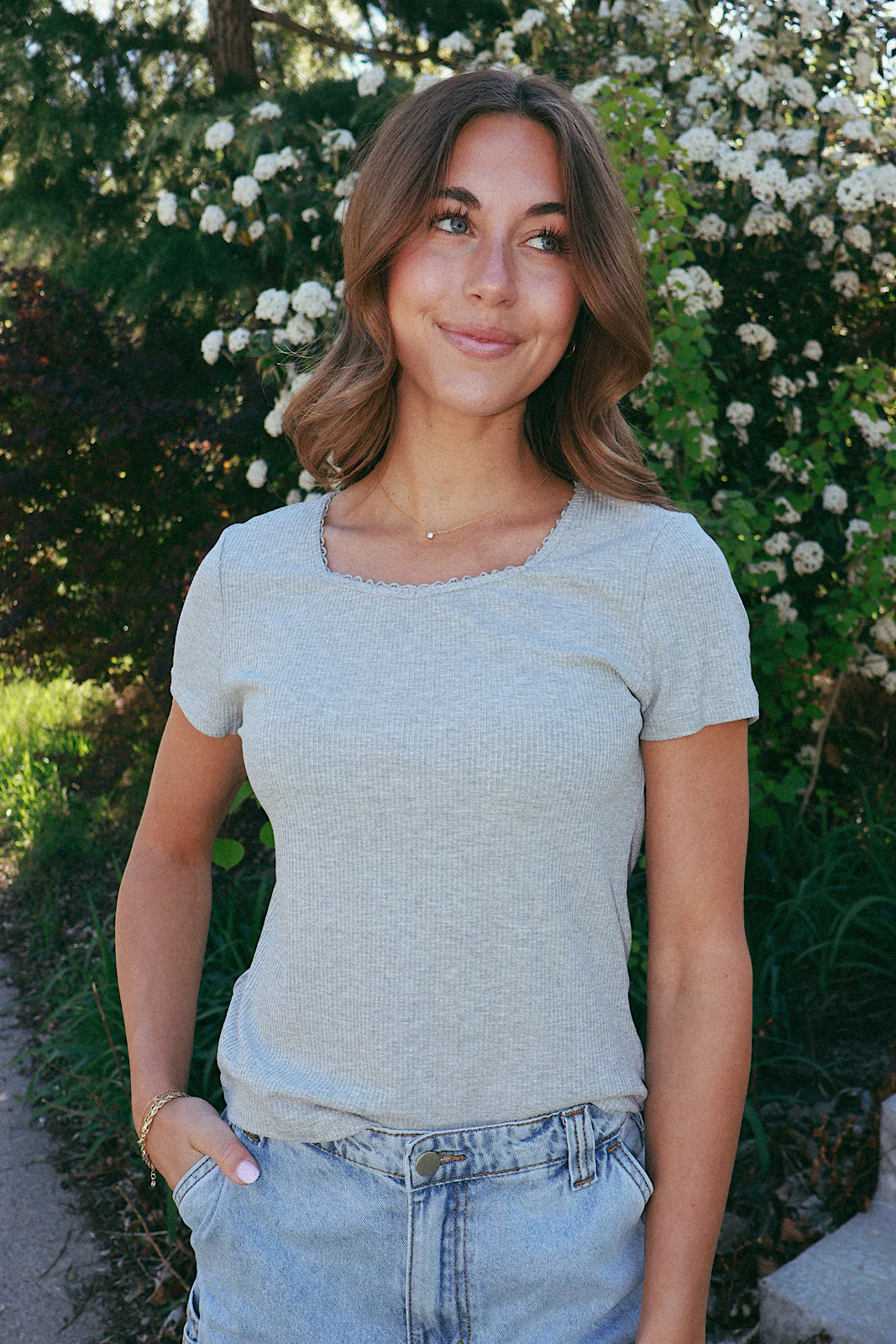 Sweetheart Ribbed Tee - Image 2