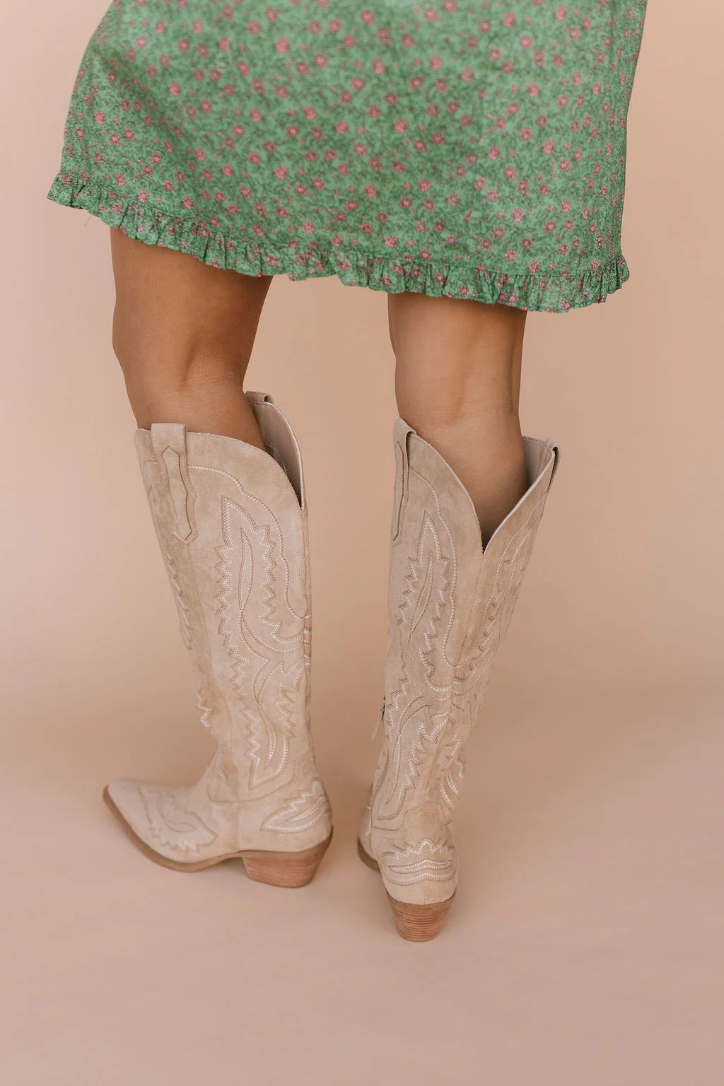 Tess Boots in Beige - Image 3
