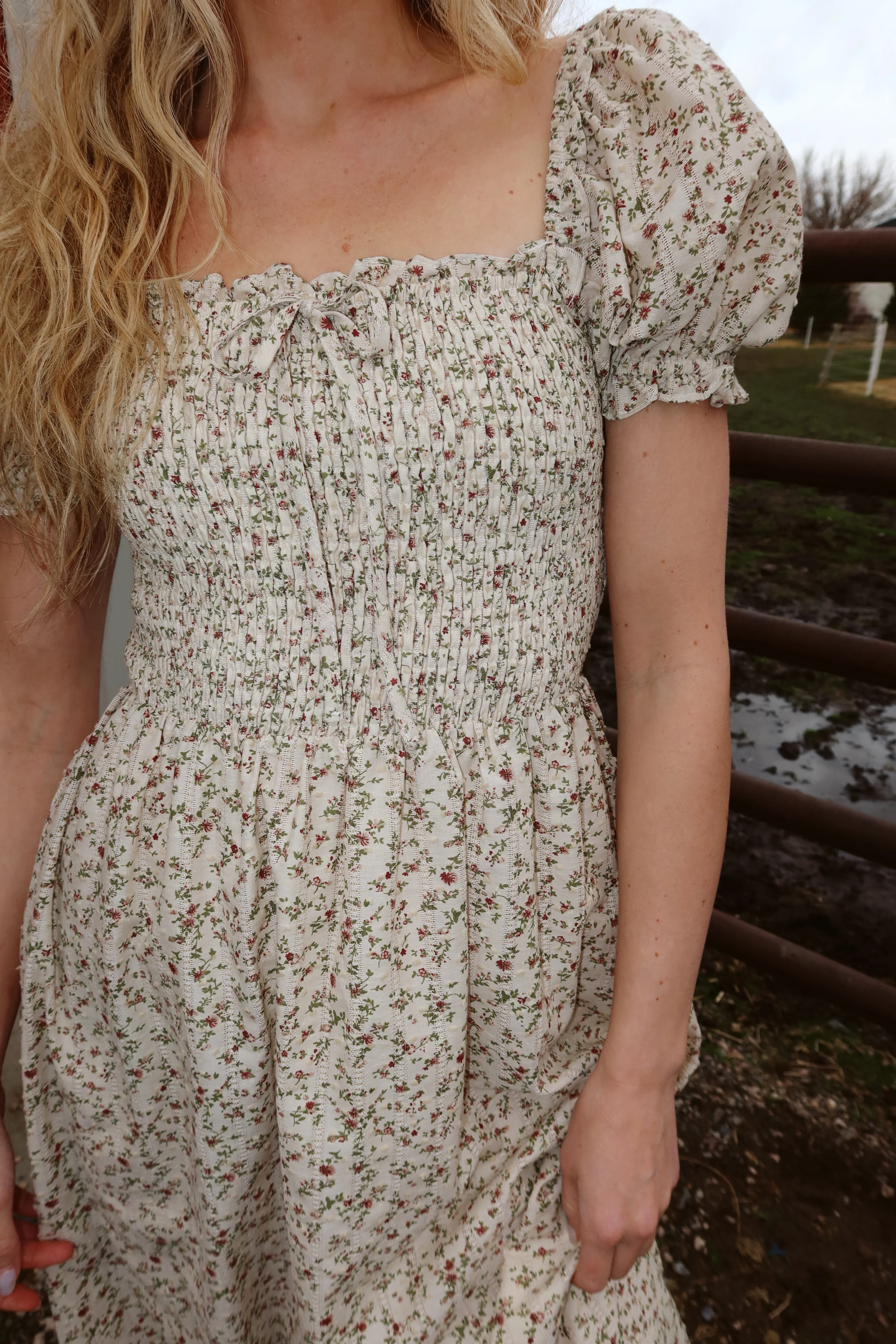 The Brigitte Floral Ivory Midi - Image 6