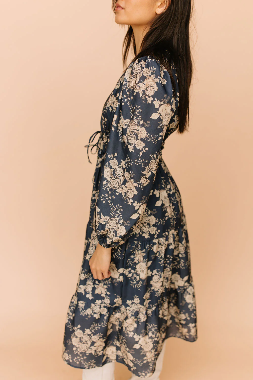 FINAL SALE - Valencia Floral Midi in Navy - Image 5