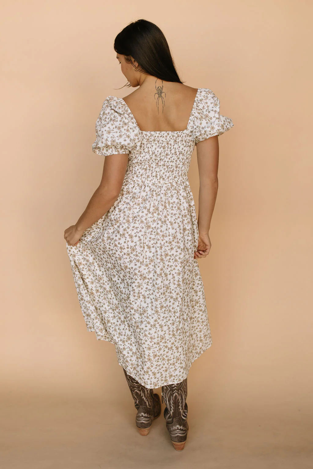 Venice Floral Midi in Cream - Image 8