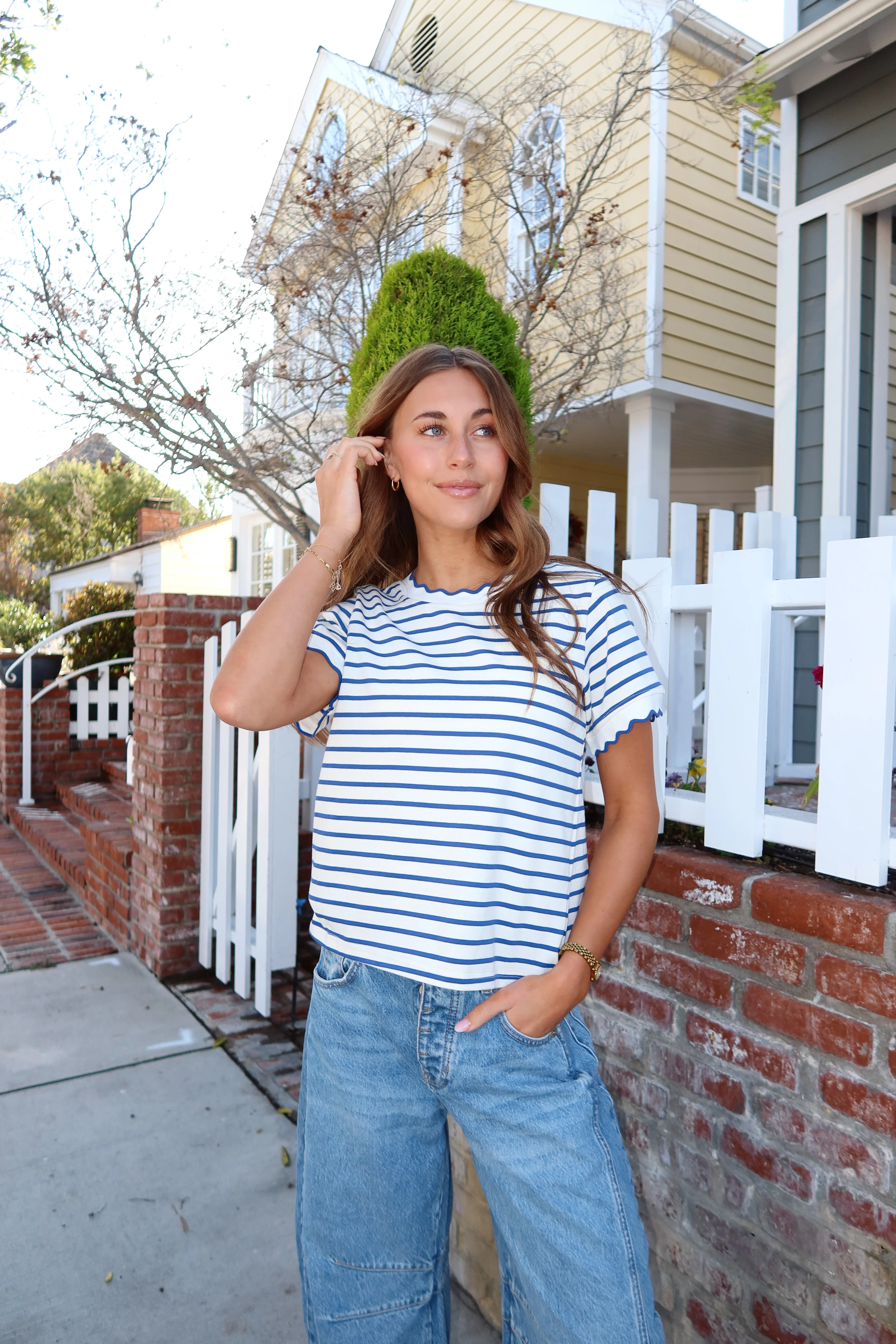 Whitney Stripe Tee - Image 5