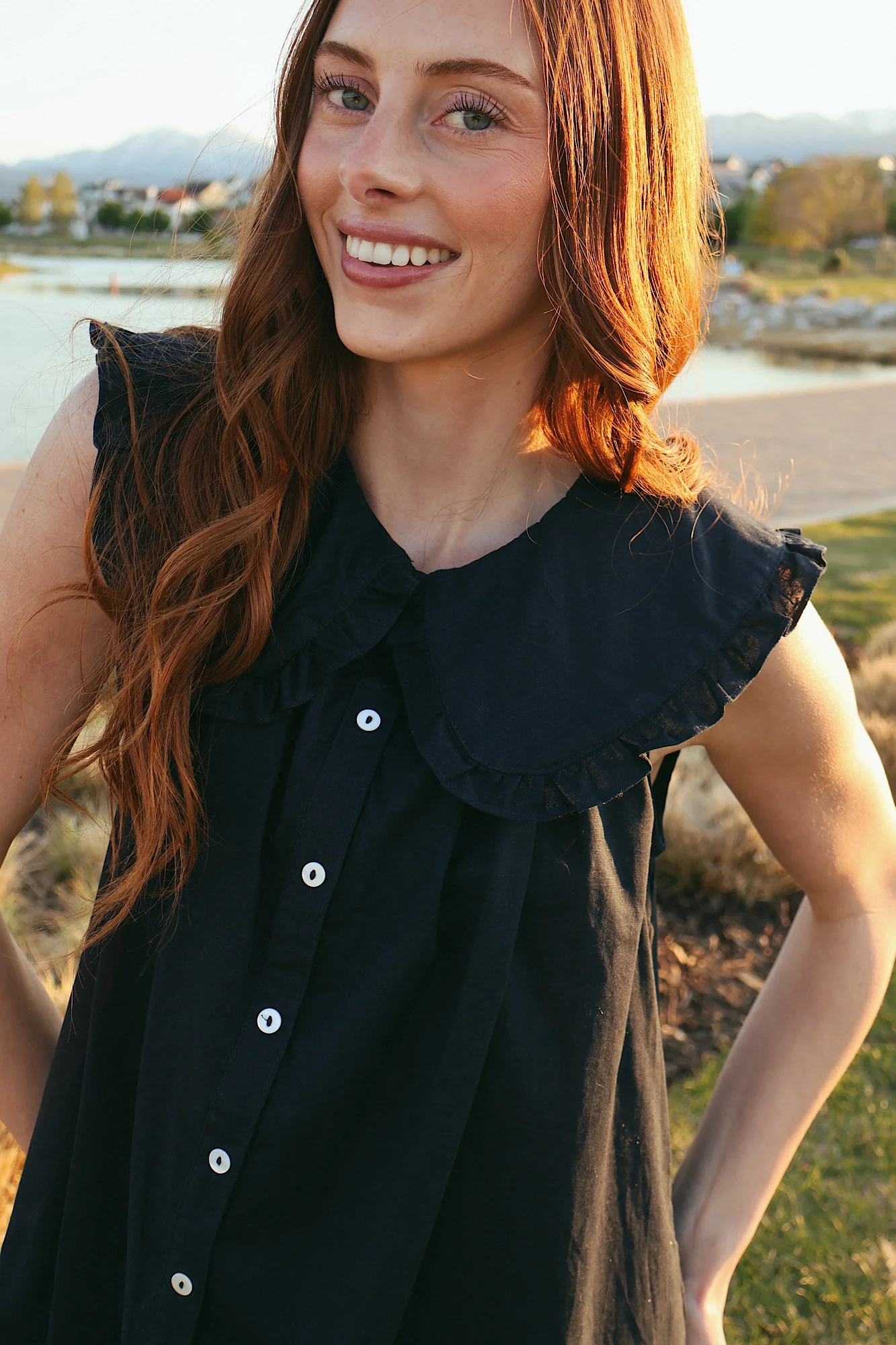 Willow Cotton Linen Babydoll Dress - Image 3