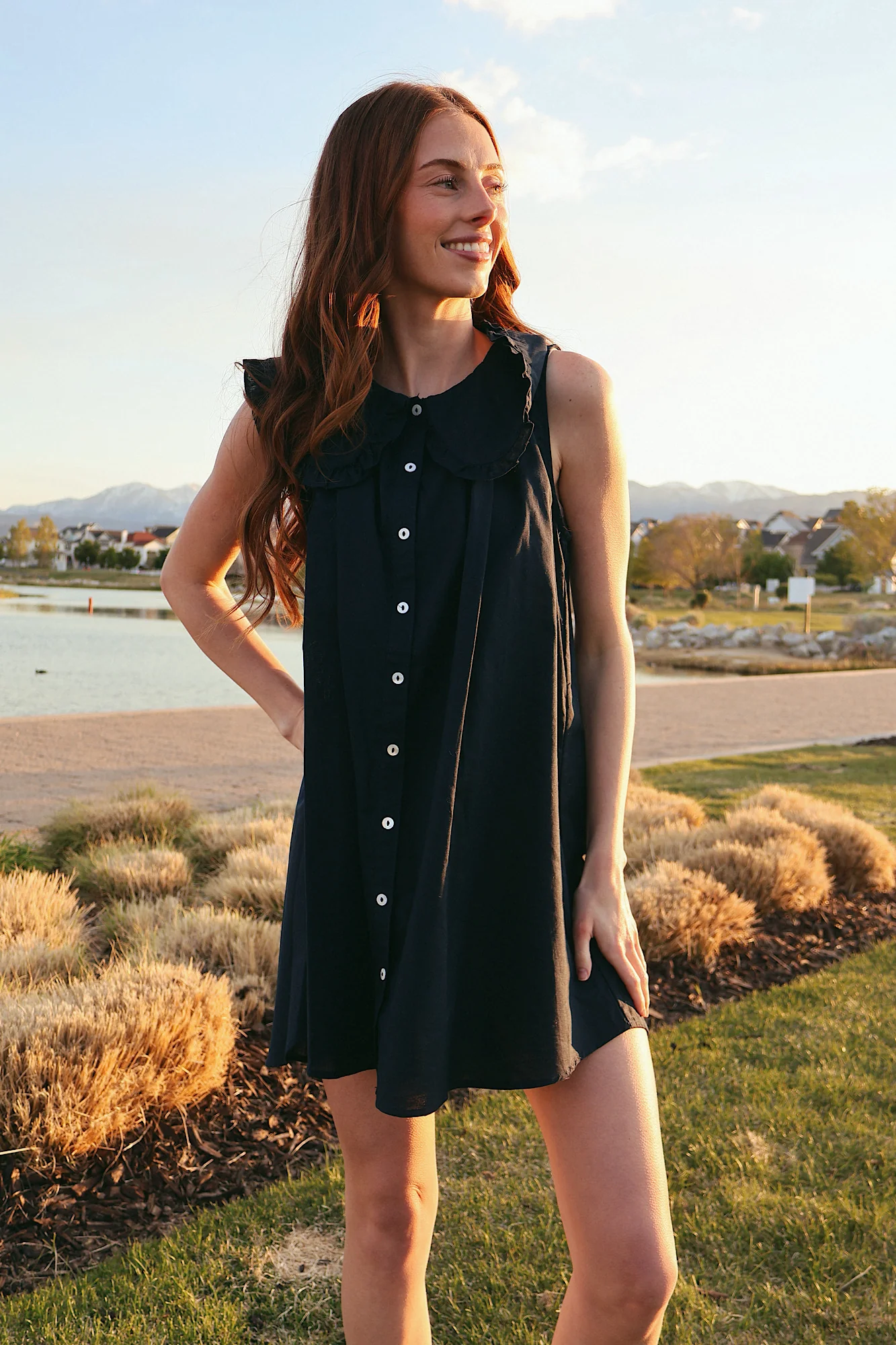 Willow Cotton Linen Babydoll Dress - Image 5